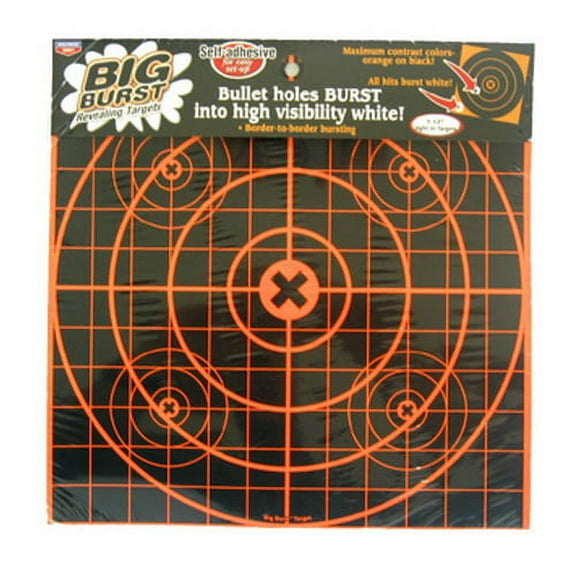 BIRCHWOOD CASEY Big Burst Revealing Sight In Always Flat Adhesive Back Shooting Training Reactive 12" Targets | Pack of 3