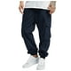 thumbnail image 1 of Pantalones cargo de color liso para hombre, aptos para todas las estaciones, con bolsillos. Mono deportivo informal de poliéster., 1 of 7