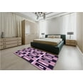 thumbnail image 4 of Ahgly Company Indoor Square Patterned Plum Purple Area Rugs, 7' Square, 4 of 6
