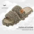 thumbnail image 3 of Ecetana House Slippers for Women Open Toe Fuzzy Slippers Slides Memory Foam Indoor House Shoes, 3 of 6