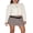Creamy White, variant on Michellecmm Women's Long Sleeve Cropped Cardigan, Solid Color Round-Neck Button Front Knit Sweater Coat