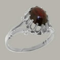 thumbnail image 2 of LBG British Made 10k White Gold Natural Garnet Womens Promise Ring - 33 size options - Size 8.75, 2 of 6