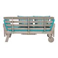 thumbnail image 6 of Furniture of America Kona Wood Modern Convertible Twin Daybed with Wheels up to 300 lbs, Gray and Blue, 6 of 18