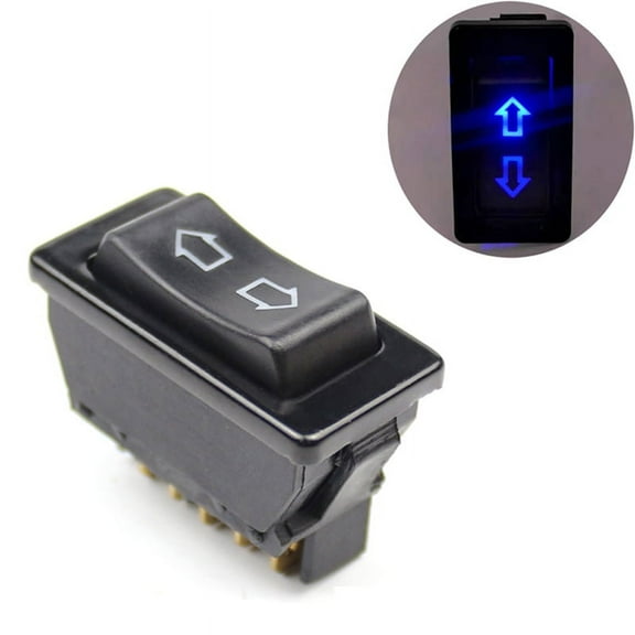 12V 20A 2 Way Momentary Electric Window Aerial Up Down Rocker Switch