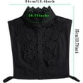 thumbnail image 3 of YEKEYI Comfortable Soft Jacquard Fabric Fake Collar for Women - Detachable, Adjustable Mock Collar for Blouses, Dresses, 3 of 5