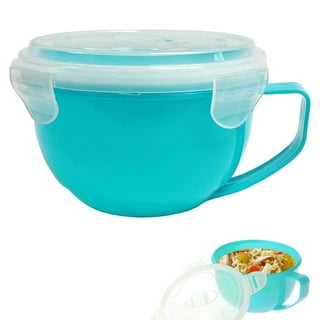 KOOV 20 Ounce Soup Mugs with Handles and Lids Microwave Safe, Ceramic Soup  Bowls with Lids, Large Meal Mug Set of 4, Reactive Glaze (Nebula Blue)