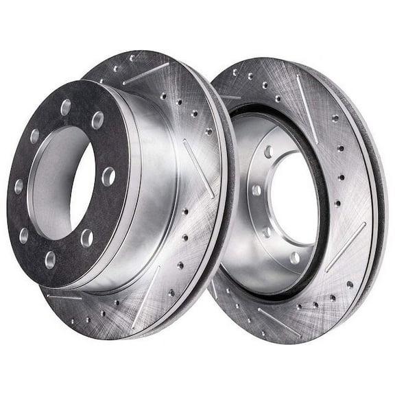 Rear Brake Rotor Set - Compatible with 2004 - 2021 GMC Savana 3500 2005 2006 2007 2008 2009 2010 2011 2012 2013 2014 2015 2016 2017 2018 2019 2020