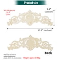 thumbnail image 2 of Sungmor Decoración pared hierro fundido estilo antiguo; placa metálica con arabescos y flores para hogar/jardín, repisa de chimenea y acento para muebles; 17.5" y acabado blanco vintage, 2 of 7