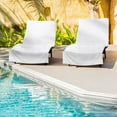 thumbnail image 5 of Arkwright Las Rayas Chaise Lounge Cover - 100% Cotton Terry Pool Towel - 30 x 85 in. - (2 Pack) White, 5 of 6