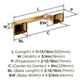 thumbnail image 4 of Amerock Highland Ridge Champagne Bronze 9 inch (229mm) Towel Bar, 4 of 5