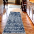 thumbnail image 2 of Nautical Decorative Rug, Soft Pastel Colored Ocean Sea Waves Pattern Summer Vibes Inspired Graphic, Quality Carpet for Bedroom Dorm and Living Room, 6 Sizes, Night Blue, by Ambesonne, 2 of 2