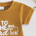 thumbnail image 4 of CAUYDY Newborn Girl Clothing Baby Short Sleeve Loungewear for Boy Infant Comfy Bodysuit Spring Summer Preemie Romper 3 6 9 Months 1T 2T Sizes 0-3 Months,Coffee, 4 of 5