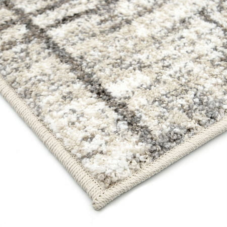 (4 pack) Mainstays Crosshatch Brown Geometric Indoor Runner Rug, 1' 10" x 5'