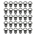 thumbnail image 1 of 30Pcs Durable D Ring Hanging Heavy Duty Single Hole Picture Oil Painting Mirror Frame Hooks Hangers(Black), 1 of 5