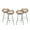 Light Brown/Black/Beige, variant on Baylor Outdoor Wicker Barstools with Cushions, Set of 4, Light Brown and Beige