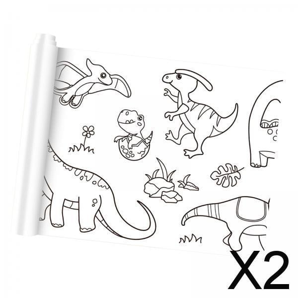 Conjunto de 6 Rollos de Papel para Manualidades, Cuaderno de Dibujo Infantil, Decoración Única para El Hogar 2 piezas