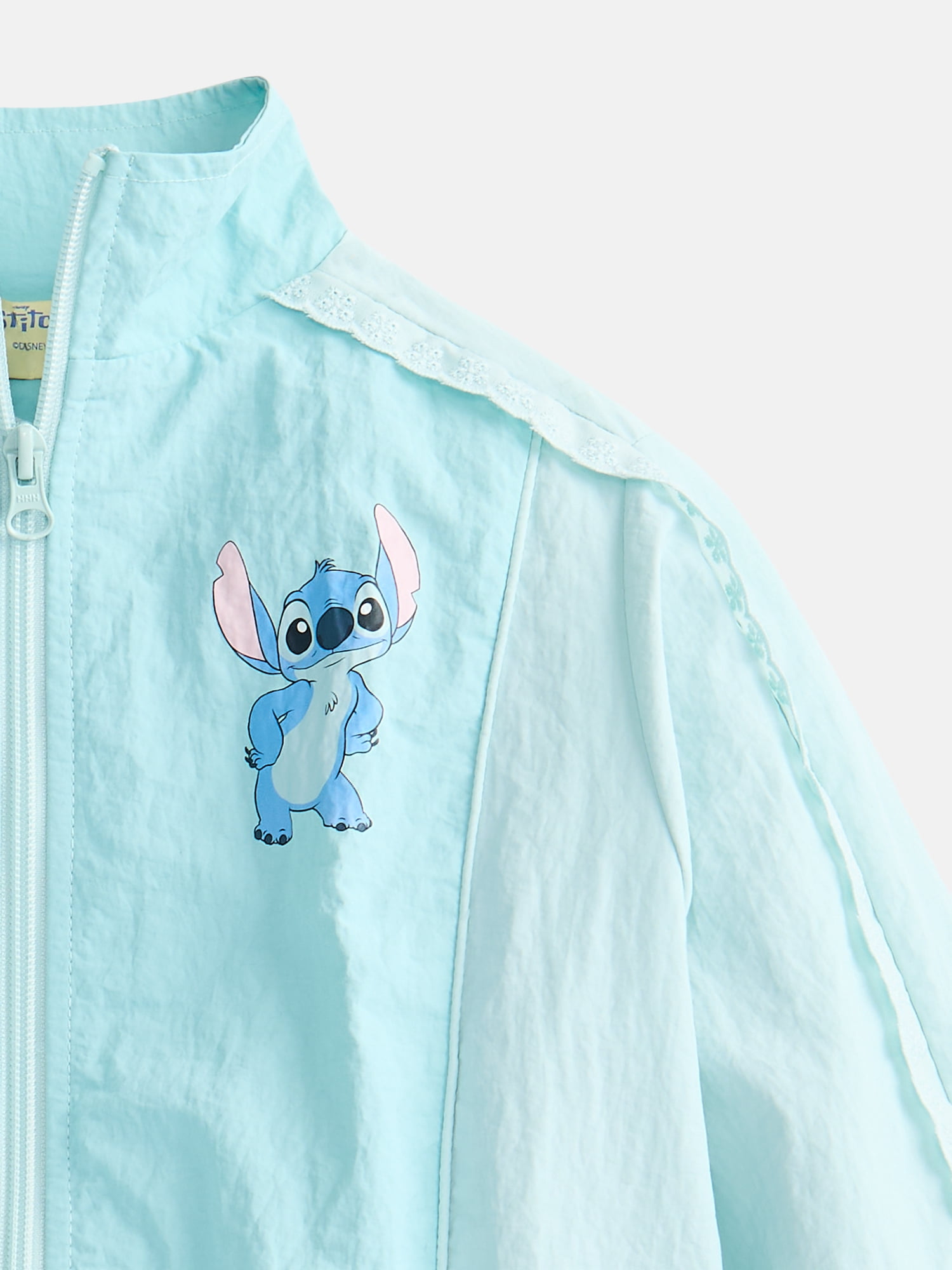 Stitch Girls Full Zip Windbreaker Jacket, Sizes 4-12