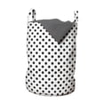 thumbnail image 1 of Retro Laundry Bag, Nostalgic Polka Dots Pattern with Large Round Circles Minimalist Modern Art Print, Basket with Handles Drawstring Closure for Laundromats, 13" x 19", Charcoal Grey, by Ambesonne, 1 of 4