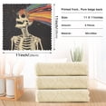 thumbnail image 6 of Yayeee 6 Pack Kitchen Dishcloths for Washing Dishes Soft Absorbent Microfiber Towels, Black Skeleton, 6 of 9