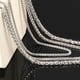 thumbnail image 3 of Collar de acero de titanio de 3 mm para hombre, delicado collar de cadena de plata con decoración de 60 cm, 3 of 4