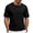 Black, variant on Lmueinov Men's Ribbed Henley Short Sleeve T Shirts, Casual Loose Fit Button Placket Solid Color Tops, Versatile Daily Wear Shirts S-3XL