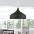 thumbnail image 2 of 41172-14 Livex Lighting Amador - 1 Light Pendant In Transitional Style-15 Inches Tall and 11.75 Inches Wide-Textured Black/Antique Brass Finish, 2 of 10