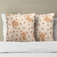 thumbnail image 3 of Flowers Brown and Cream Pillowcase Set of 2 Brown Little Floral Throw Pillows Square 18x18 Inch Vintage Chinoiserie Flowers Pillow Cushion Covers Decor for Home Living Room Bed Sofa Outdoor, 3 of 8