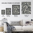 thumbnail image 3 of Artery8 Zebra in Stripes Illustration Animal Pattern Living Room Bathroom Artwork Framed Wall Art Print A4, 3 of 5