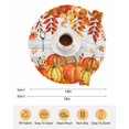 thumbnail image 6 of 15 Inch Round Placemats Set of 6, Fall Pumpkin Non Slip Heat Insulation PP Table Mats, Orange Red Thanksgiving White Wood Grain Washable Place Mats for Kitchen Dining Party Table Decor, 6 of 7