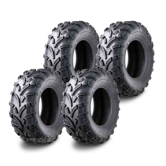 WANDA ATV/UTV Tires 25x10-12 25x10x12 6PR P373 High Load Capacity Mud, Set 4