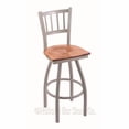 thumbnail image 5 of 410 Jackie 25" Swivel Counter Stool with Anodized Nickel Finish and Natural Oak Seat, 5 of 7