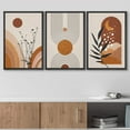 thumbnail image 3 of wall26 Framed Canvas Print Wall Art Set Mid-Century Geometric Forest Plant Planets Nature Abstract Illustrations Modern Art Bohemian Decorative for Living Room, Bedroom, Office - 24"x36"x3 Black, 3 of 5