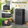 thumbnail image 4 of Librala  Lane 33 Gallon Outdoor Trash Can, Hideaway Garbage Bins with Tiered Lid, Waterproof Resin Outside Waste Bins for Patio, Outside Pool, Backyard and Deck (1, Gray), 4 of 7
