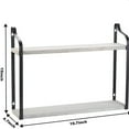 thumbnail image 5 of 2 Tiers Floating Wall Mounted Shelves Rustic Wood Storage Hanging Shelf for Kitchen, Bathroom, 5 of 5