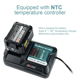 thumbnail image 2 of Batería Li-Ion DC10WD Carga Rápida para Herramienta Ma*kita 10.8V 12V BL1015 BL1016 BL1021B BL1041B FD05 40W 3A Cargador de Luz LED de Litio, 2 of 5