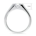 thumbnail image 4 of BERRICLE Sterling Silver Solitaire Wedding Engagement Rings 0.8 Carat Half Bezel Set Round Cut Cubic Zirconia CZ Ring for Women, Rhodium Plated Size 4, 4 of 10