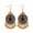 Black, variant on AYYUFE Women Ethnic Tassel Disc Flower Bead Pendant Long Dangle Hook Earring Jewelry Alloy Red