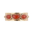 thumbnail image 2 of Triple Stone Orange Carnelian and Golden Ring, 2 of 2