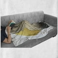 thumbnail image 5 of Abstract Woman Soft Flannel Fleece Blanket, Portrait from Behind Along Full Moon Hippie Artwork Pattern, Cozy Plush for Indoor and Outdoor Use, 50" x 70", Pale Coffee and Warm Taupe, by Ambesonne, 5 of 5