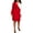 Crimson/Cream, variant on Kasper Womens Surplice Ruched Sheath Dress