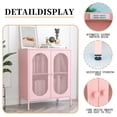 thumbnail image 5 of 2 Door Accent Cabinet,Metal Storage Cabinet with Adjustable Shelf,Buffet Sideboard for Bed Room,Living Room,Entryway,Hallway,Home,Hotel,Office,Garage,Kitchen,1 Removable Shelf., 5 of 7