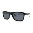 thumbnail image 2 of Mens Polarized Antiglare Rectangular Sport Horn Rim Agent Sunglasses Matte Black - Black, 2 of 4