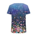 thumbnail image 4 of Azrian Womens Plus Size Tops,Lace Tops For Women Summer Floral Print Tunic Spring Tops Crewneck Short Sleeve Shirts Dressy Casual Tops, 4 of 4