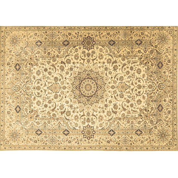 Ahgly Company Indoor Rectangle Medallion Brown Traditional Area Rugs, 4' x 6'
