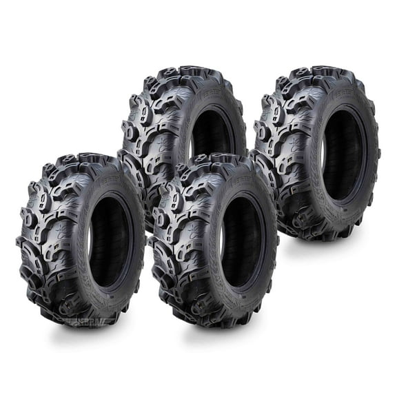 Wanda ATV/UTV tires 25x8-12 Front & Rear Super Lug Mud, Set 4