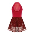 thumbnail image 2 of CHICTRY Girls Lyrical Ballet Dance Dress Floral Lace Mesh Latin Dance Skirted Leotard, 2 of 7