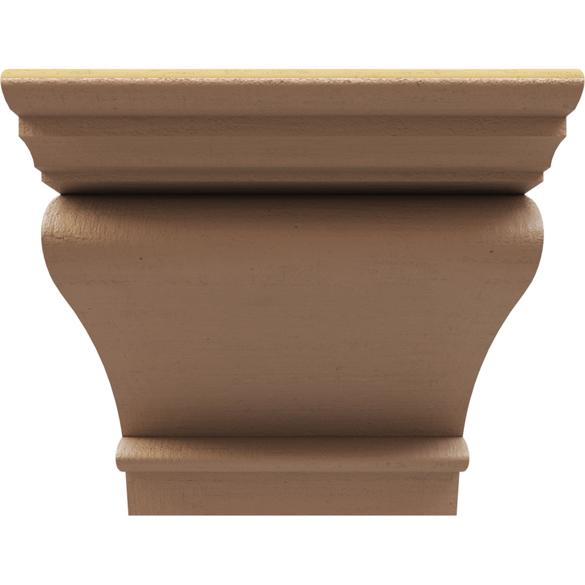 5"W x 10"D x 5"H Wide Mayflower Rough Cedar Woodgrain TimberThane Corbel, Primed Tan