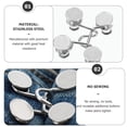 thumbnail image 5 of 4 Pairs Men's Pants Buttons Metallic Jeans Mens Accessories Waist Adjusting Clamp Portable Stainless Steel Man, 5 of 5