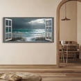 thumbnail image 6 of Beach Window Canvas Wall Art - Large Coastal Picture Landscape Canvas Prints Tropical Sea Paintings, Horizontal Summer Seascape Artwork for Living Room Bedroom, 6 of 7