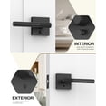 thumbnail image 3 of Matte Door Handles Interior Knurled Privacy Door Handles Heavy Duty Door Lever for Bedroom or Bathroom Reversible Keyless for Left Right Handed Doors AM, 3 of 7